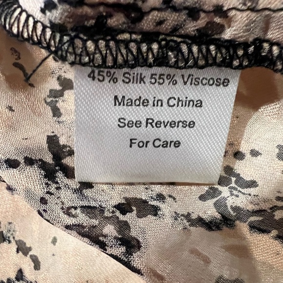 Parker Leopard Print Silk blend Dolman Sleeve Blouse Top XS - Picture 6 of 7